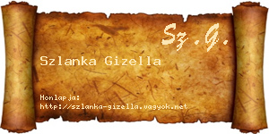 Szlanka Gizella névjegykártya