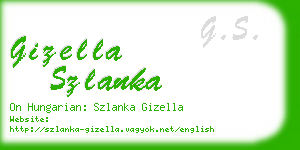 gizella szlanka business card